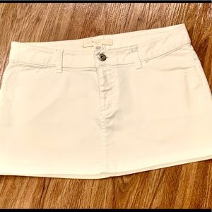 Forever 21 White Denim Mini Skirt